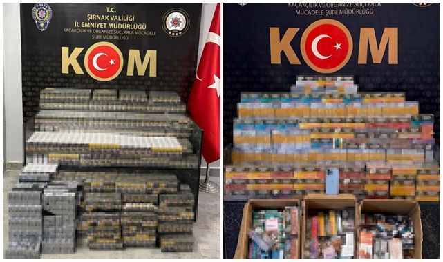 Milyonluk kaçak eşya ele geçirildi