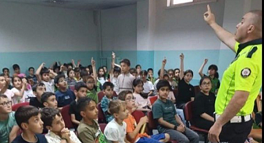 Öğrencilere trafik güvenliği eğitimi   