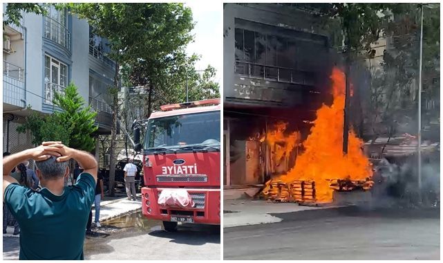Palet yangını paniğe neden oldu