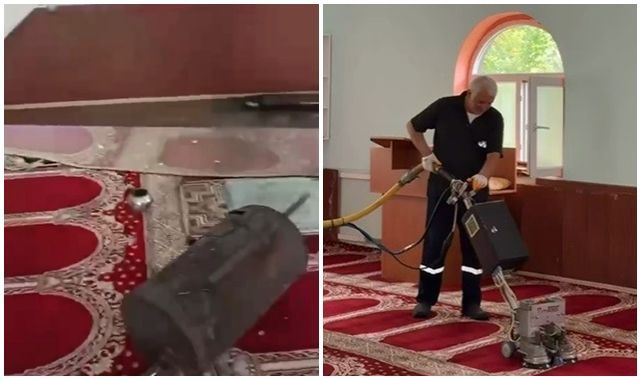 Tahrip edilen köy camisi yeniden ibadete açıldı