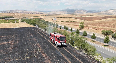 Anız yangınına hızlı müdahale