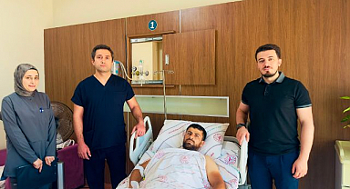 Bacağını beton mikserine kaptırmıştı, ameliyatı başarıyla tamamlandı