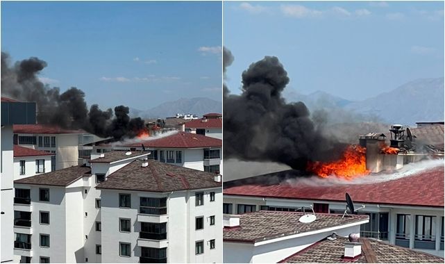 Bacayı alev sardı ekipler harekete geçti! Soğutma  çalışmaları sürüyor...