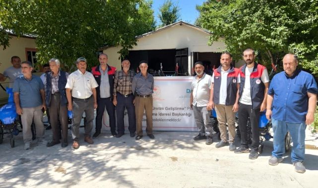 Çiftçiye çapa makinesi desteği