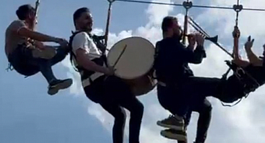 Davul zurnayla zipline keyfi