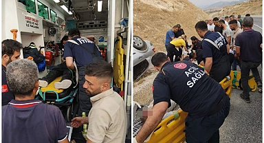 Direksiyon hakimiyetini kaybetti, otomobil hurdaya döndü