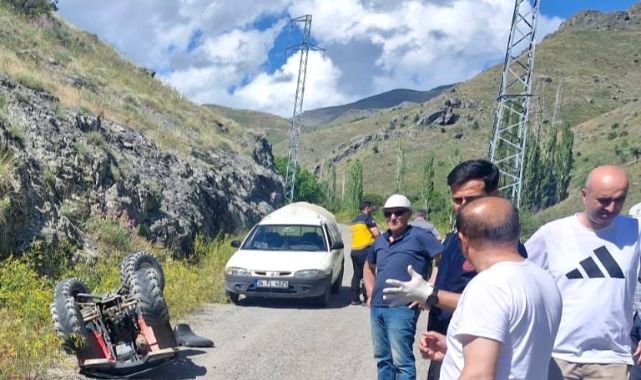 Erzurum'da devrilen ATV'nin sürücüsü hayatını kaybetti