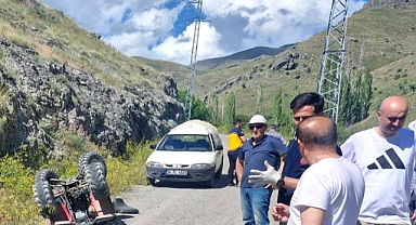 Erzurum'da devrilen ATV'nin sürücüsü hayatını kaybetti