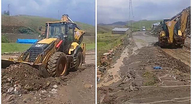Erzurum'da sel felaketi! Araziler sular altında kaldı   