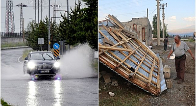 Fırtına ve sağanak hasara yol açtı