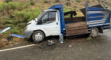 Hasat yolunda kaza: Sürücü ve tarım işçileri yaralandı