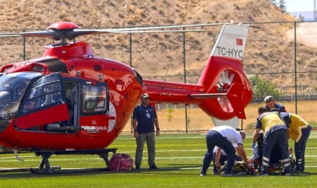 Hava ambulansı kalp hastası için havalandı