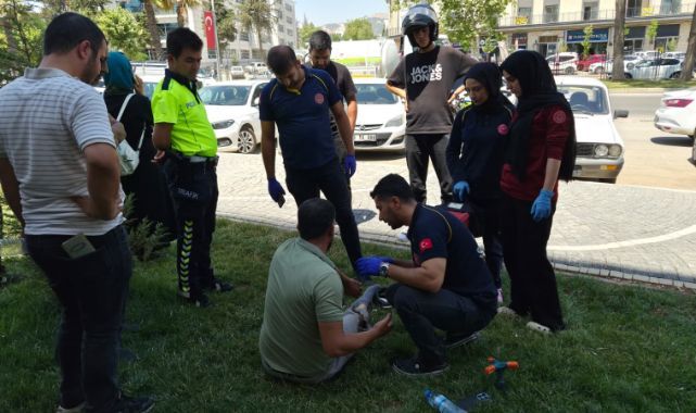 Kazayı önlemek isterken olanlar oldu 