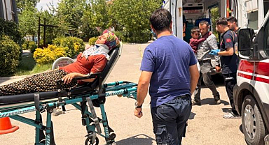 Kontrolden çıkan otomobil takla attı