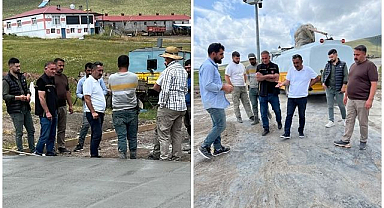 Köy yollarında asfalt mesaisi sürüyor