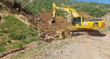 Köy yollarında büyük mesai!