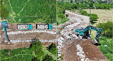 Taşkınlara karşı taş tahkimatlı önlem
