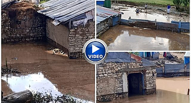 Tekman'da sel felaketi! Evler ve araziler sular altında kaldı   