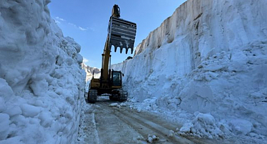 Yazın ortasında karla mücadele