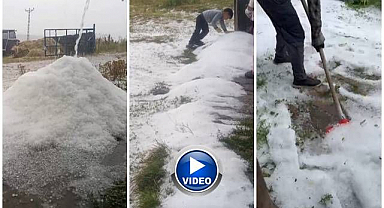 Ağustos ayında kar mı yağdı dedirten görüntü!