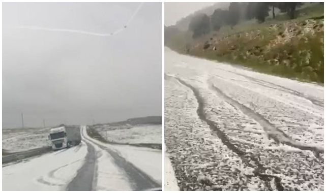 Ağustos sonunda kış manzarası