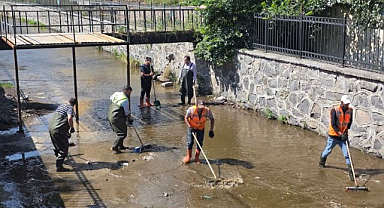 Alabalık deresi’ne belediye eli değdi!