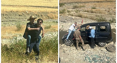 Araç dere yatağına savruldu, yardıma vatandaşlar koştu 