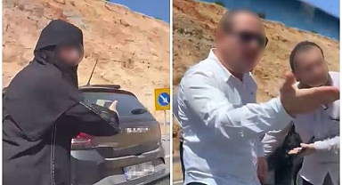 Aracını yolun ortasında durdurdu! Sürücüye saldırdı