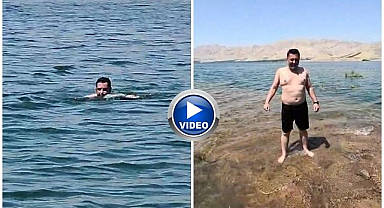 Baraj Gölünü kulaçlarıyla geçti