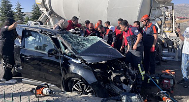 Beton mikseri kazasında can pazarı yaşandı