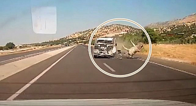 Çarpmanın etkisiyle metrelerce havaya fırladı   