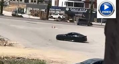 Drift atan sürücü kameralara yakalandı!