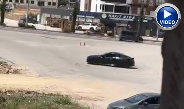 Drift atan sürücü kameralara yakalandı!