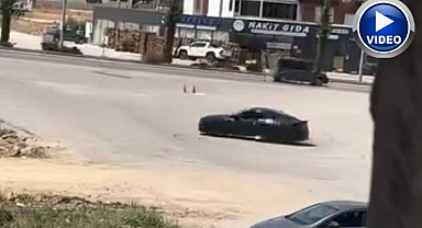 Drift atan sürücü kameralara yakalandı!