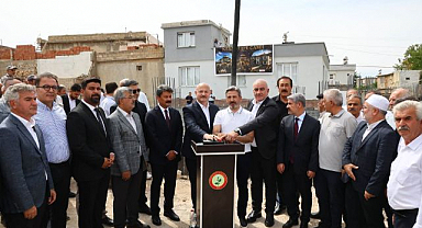 Dualarla ilk harç döküldü! Yeni cami yapımı başladı