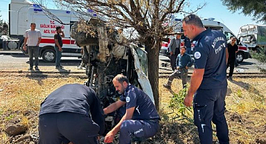 Düğün mutluluğu kazayla yarım kaldı