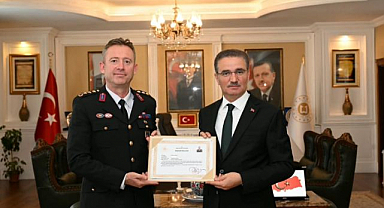 Erzurum’da Albay Uğurlu’dan Vali Baruş’a veda ziyareti