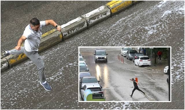 Erzurum'da sağanak etkili oldu, kazalar ard arda geldi!