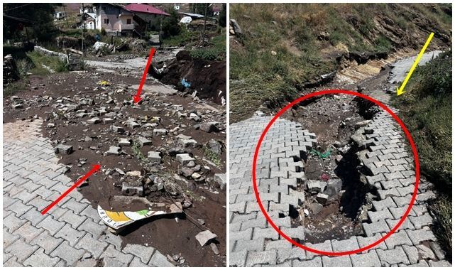 Erzurum'da sel felaketi: Geriye bu görüntüler kaldı