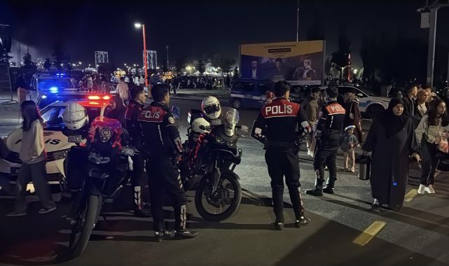 Erzurum polisi festival için sahada