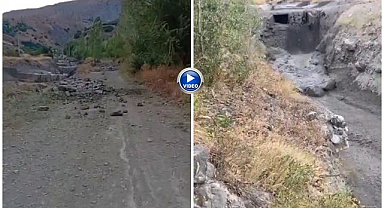 Heyelan ulaşımı durdurdu, Ekipler seferber oldu