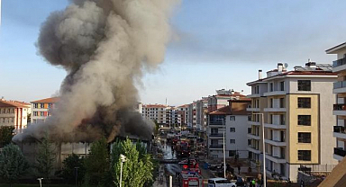 İşçilerin kaldığı şantiyede korkutan yangın!