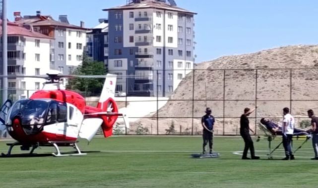 Kalp krizi geçiren hasta için havalandı