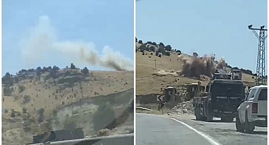 Kontrollü patlatma orman yangını çıkardı 