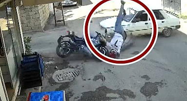 Motosikletli metrelerce havaya uçtu!