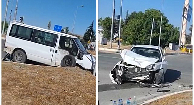 Otomobil ile transit kafa kafaya çarpıştı