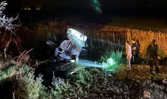 Otomobil su kanalına uçtu: 1 ölü, 3 yaralı