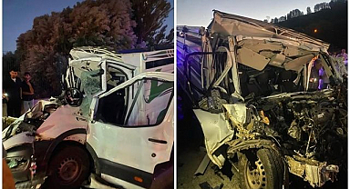 Pikapta sıkışan sürücü için zamanla yarıştılar