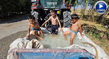 Sıcaklara traktörlü çözüm! Sepette serinlik keyfi!