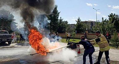 112 Acil Çağrı Merkezi personeline yangın eğitimi 